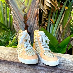 Michael Kors studded high top in mint condition!!! Oh so cute. 🤎